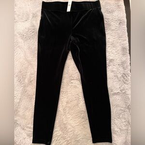 NWT Ann Taylor LOFT black velvet leggings